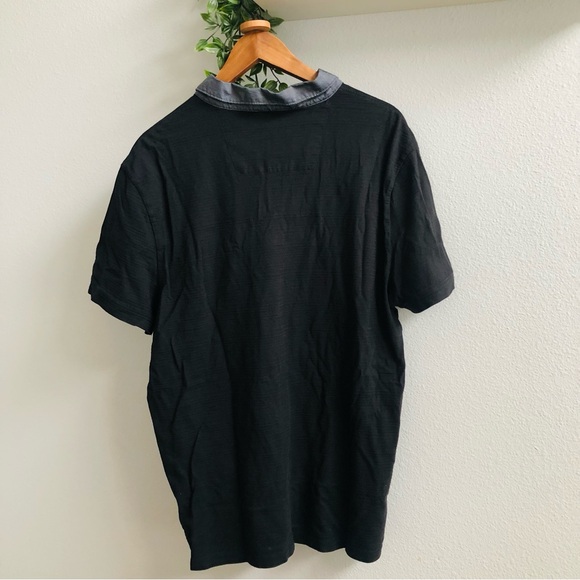 Calvin Klein Black Polo Shirt with Gray Details size XXL 100% Cotton - Picture 5 of 7